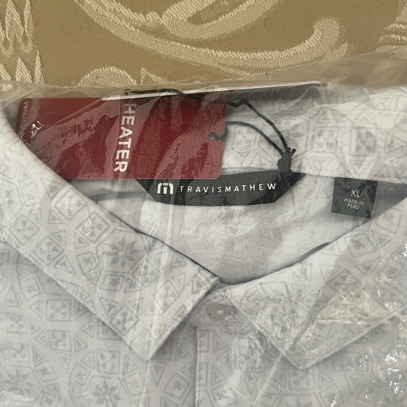 Travis Mathew Light Gray Heater Polo Free Passage Shirt Size XL New Sealed Bag - Picture 9 of 11